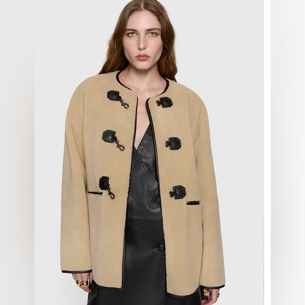 NEW Rebecca Minkoff Shearling Toggle Jacket Size XL NWT